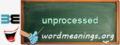 WordMeaning blackboard for unprocessed